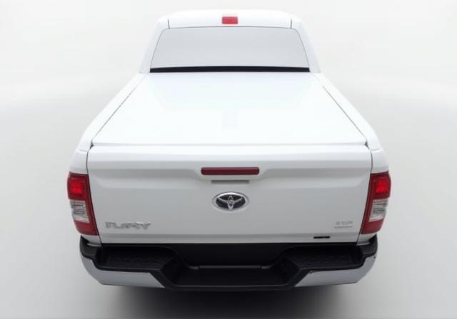 White fiberglass truck cap