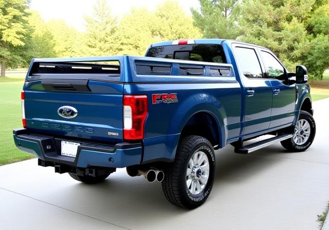 Ford F-150 with a color matched camper shell installed